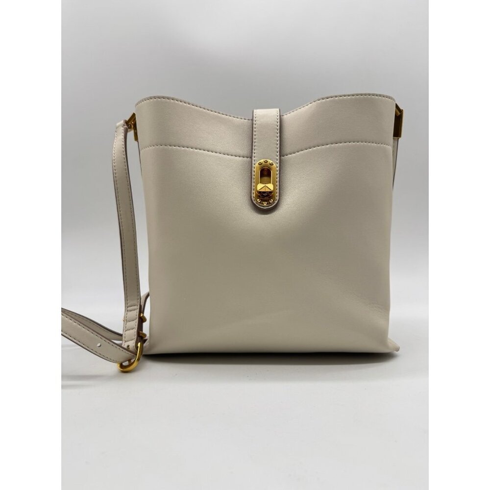 Donna Karan NY Bridgehampton leather triple compartment crossbody -LIGHT SAND